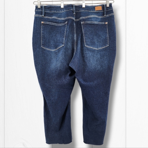 Judy Blue Joan High Rise Cropped Straight Raw Hem Ankle Slit Denim Jean… - Picture 3 of 13